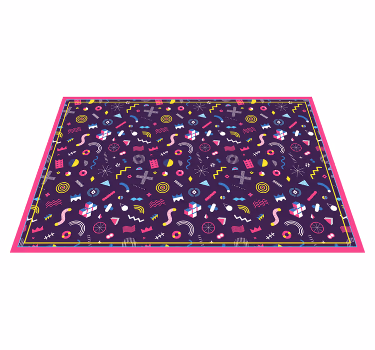 Vinyl Teppich geometrisch bunte geometrische Formenbereich - TenStickers