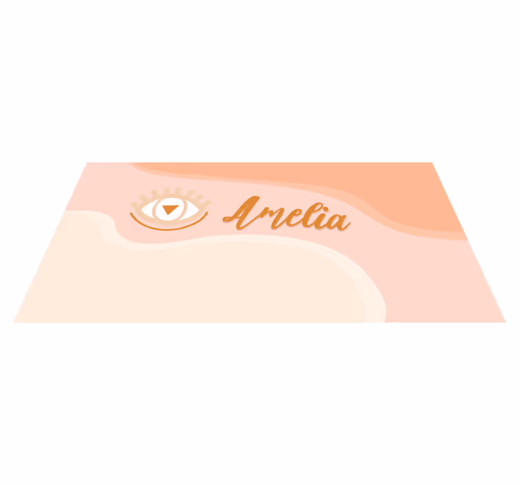 Vinyl Teppich mit Name benutzerdefiniertes Augenname-Design - TenStickers