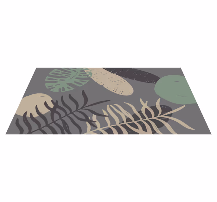 Vinyl Teppich Blumen botanisches Blattmuster-Design - TenStickers