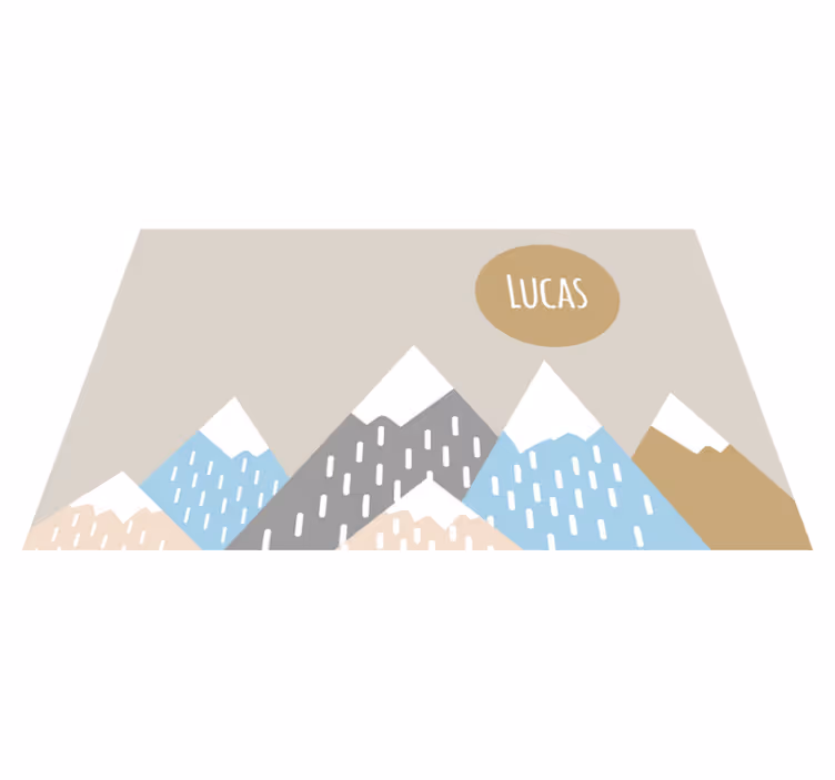 Vinyl Teppich mit Namen anpassbare berglandschaft - TenStickers