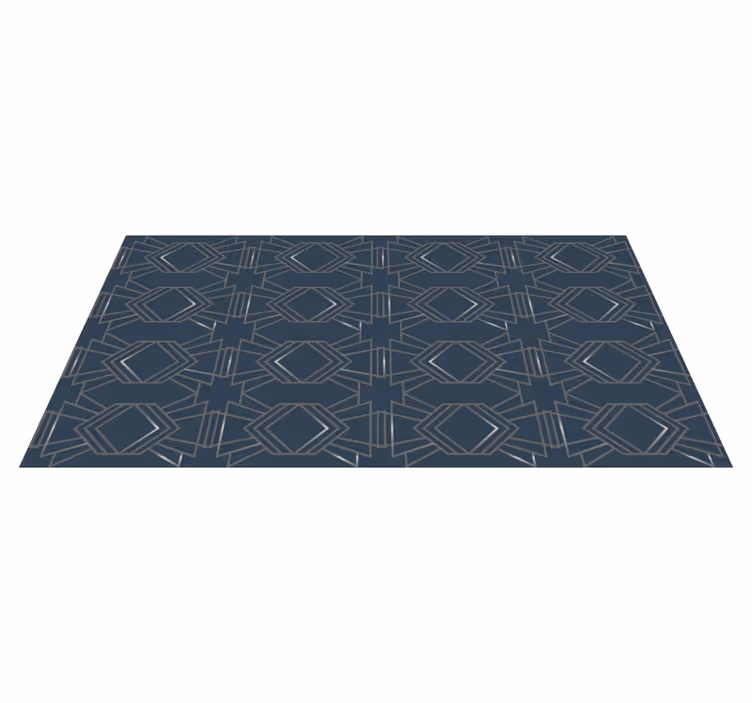 Vinylteppich geometrisch Blaue und rosa vintage-formen - TenStickers