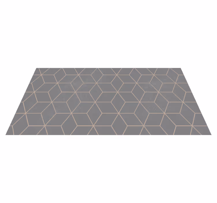 Vinyl teppich geometrisch grau sechseck muster - TenStickers