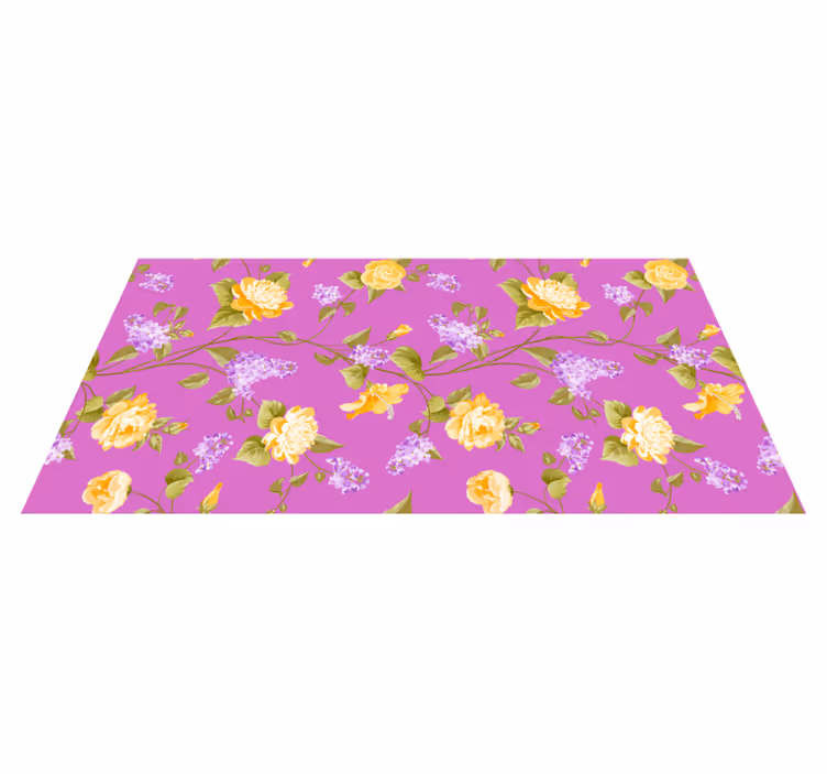 Vinyl Teppich Blumen blumenblütenmuster - TenStickers
