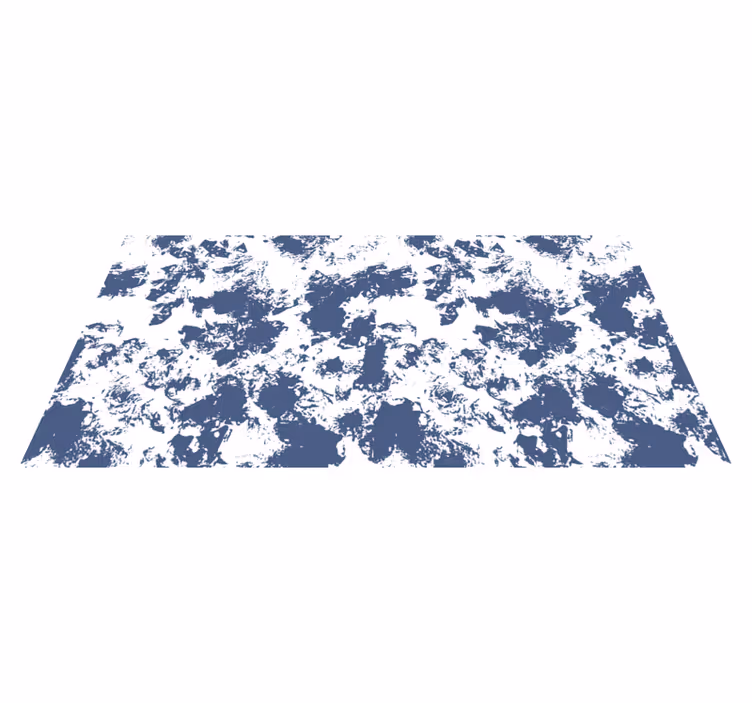 Vinyl Teppich blaues abstraktes tiermuster - TenStickers