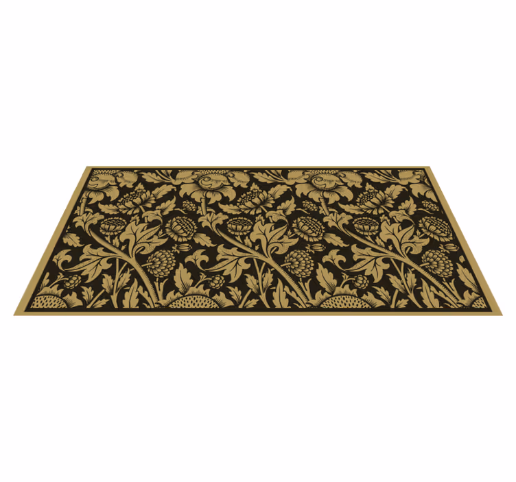 Vinyl Teppich Blumen botanisches Muster Akzent - TenStickers