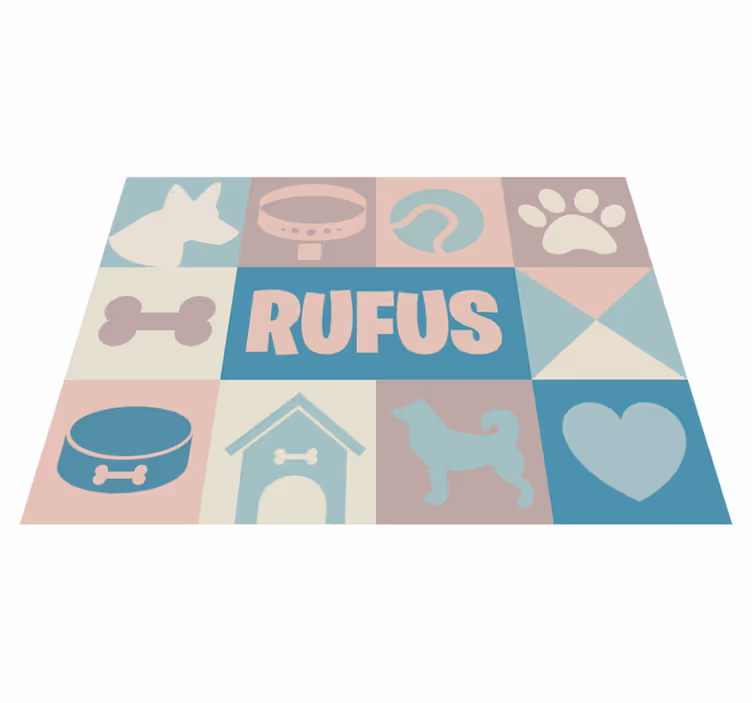 Vinylteppich Tiere Hunde personalisiert - TenStickers