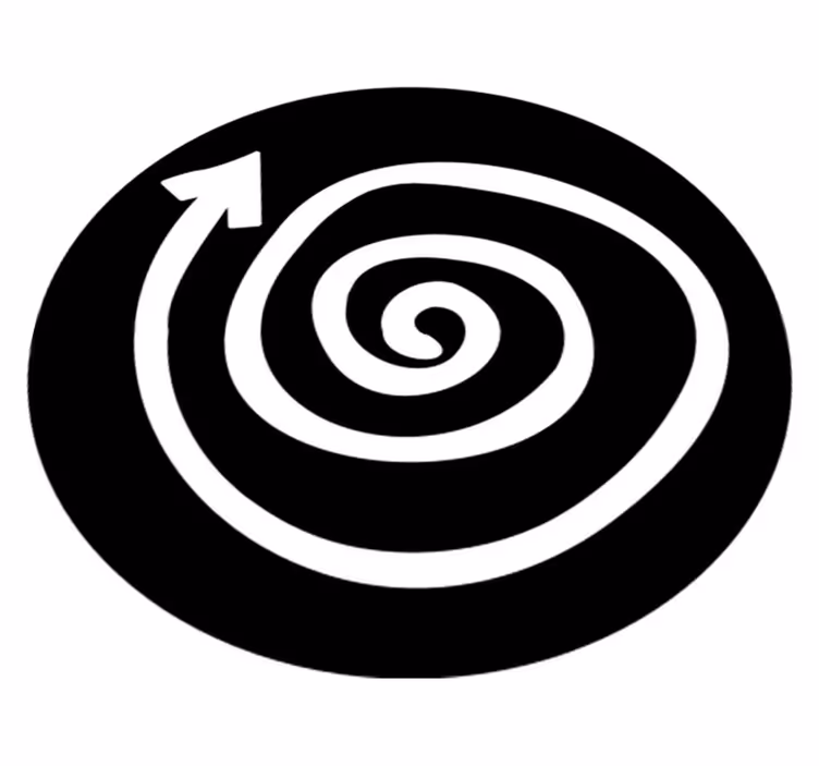 Vinylteppich Jugendliche Spiralförmiger teppich - TenStickers