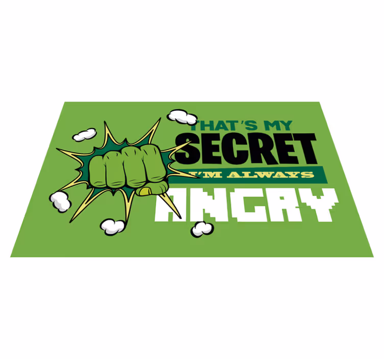 Vinylteppich kindlich Ich bin immer sauer - TenStickers