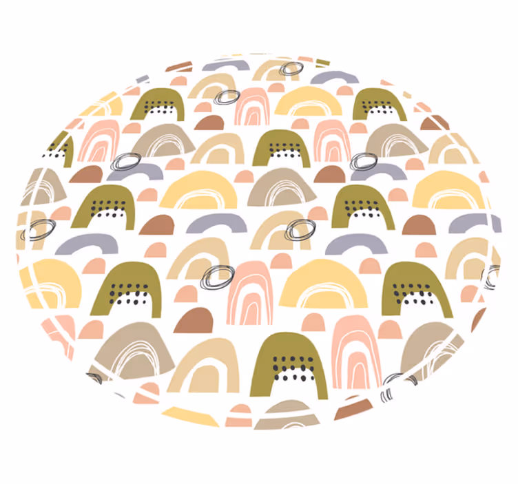 Vinylteppich nordisch Nordisches regenbogenmuster - TenStickers