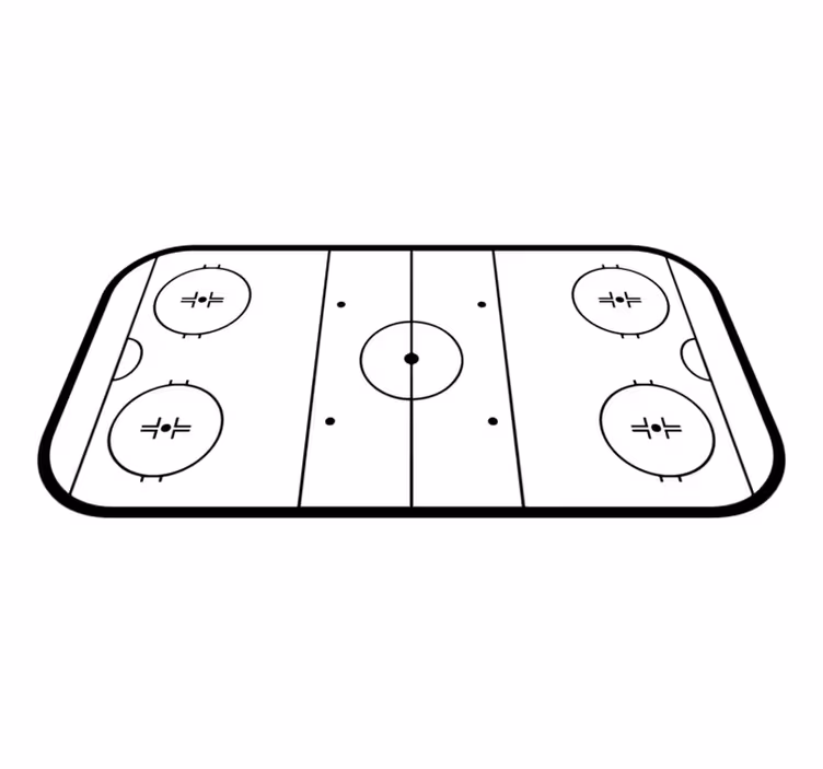 Vinyl Teppich Spiele eishockeybahn - TenStickers