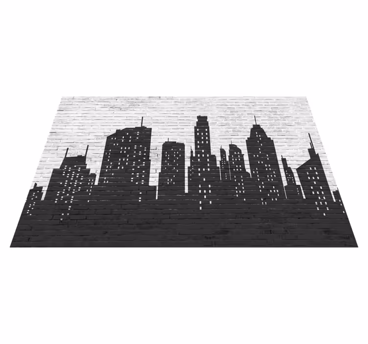 Vinylteppich Steine Brickwall-skyline - TenStickers