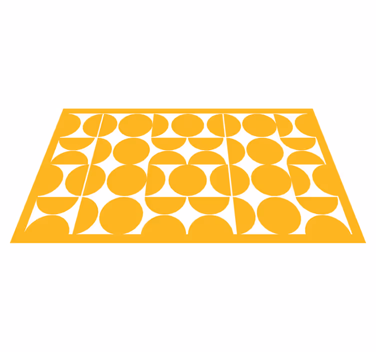 Vinylteppich gelbe Halbkreise - TenStickers