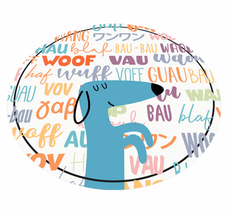 Vinylteppich Tier Hund bellen - TenStickers