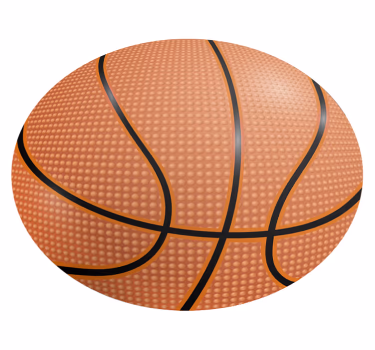 Vinyl Teppich rund Korbball - TenStickers