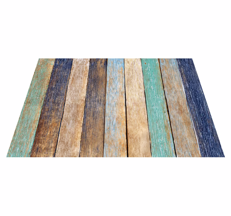 Vinylteppich Holz alte Farbschindeln - TenStickers