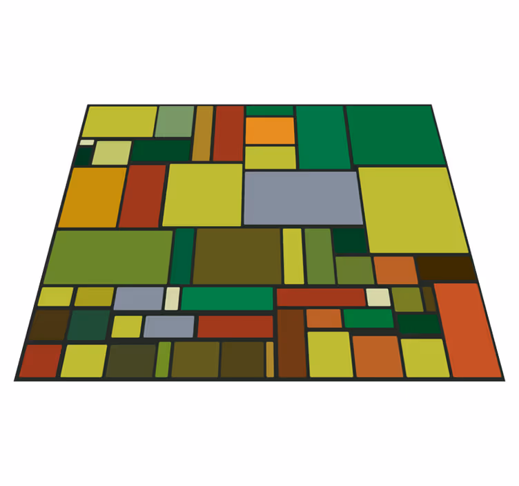 Vinylteppich geometrisch mehrfarbiges retro-mosaik - TenStickers
