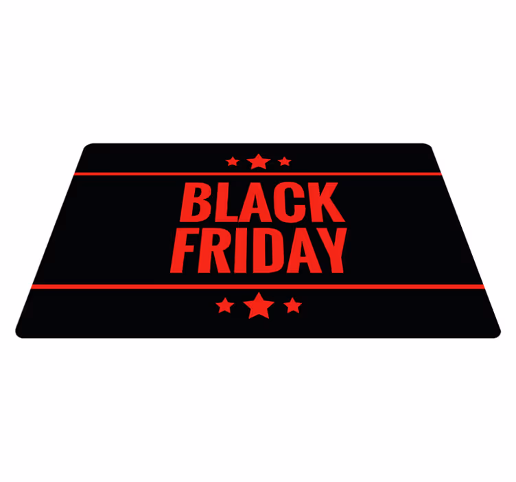 Vinylteppich schwarz am Freitag nach Thanksgiving ist es so weit: - TenStickers