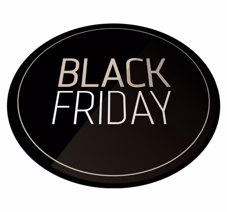 Vinyl Teppich rund runden Black Friday Rund um den Black Friday - TenStickers