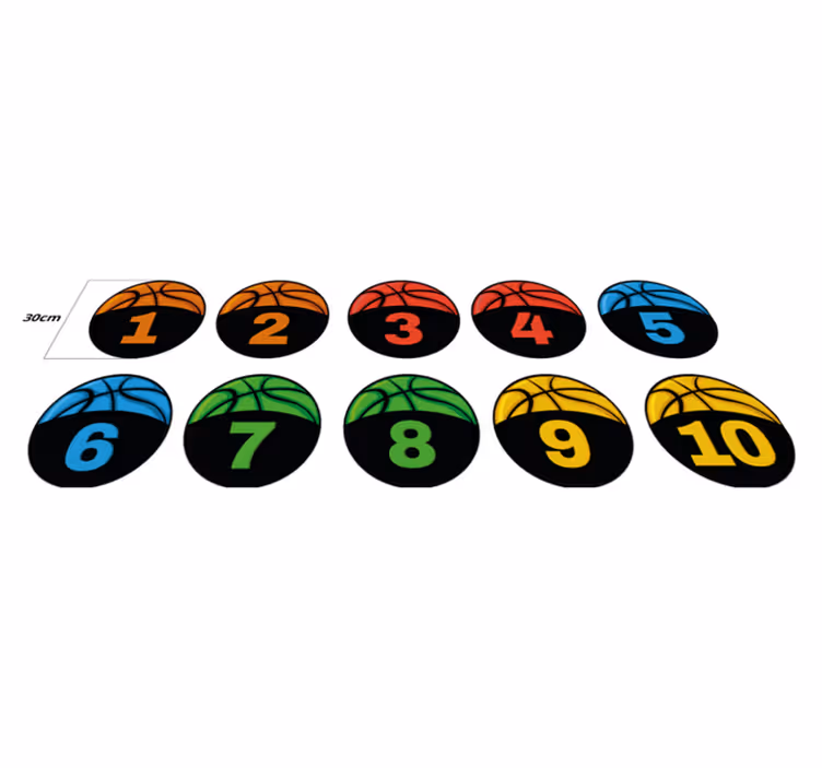 Vinylteppich Jugendliche basketball-trainingspaket - TenStickers