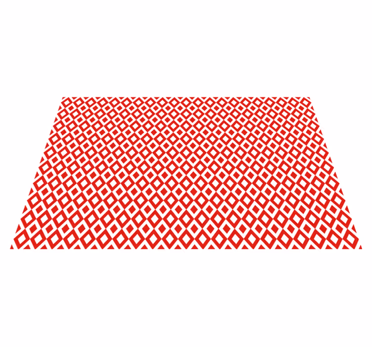 Vinyl Teppich rot diamant-motiv - TenStickers
