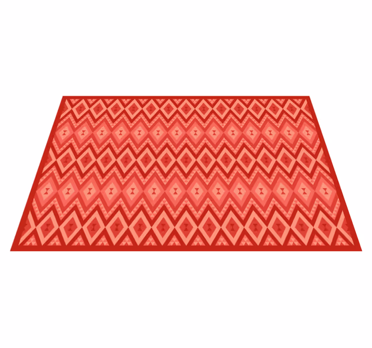 Vinyl Teppich rot ethnisches vintage-design - TenStickers