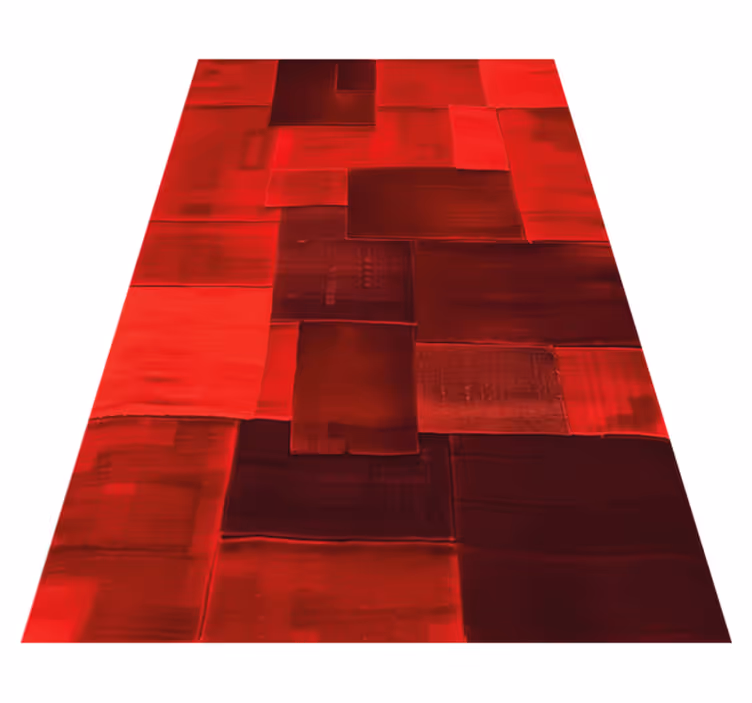 Vinyl Teppich rot abstraktes Muster - TenStickers
