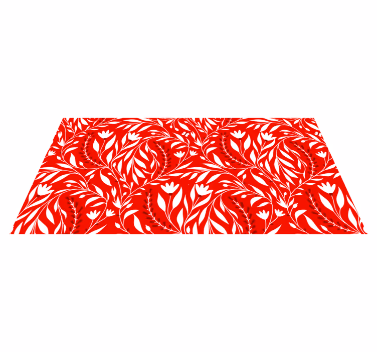 Vinyl Teppich rot blumenblatt-design - TenStickers