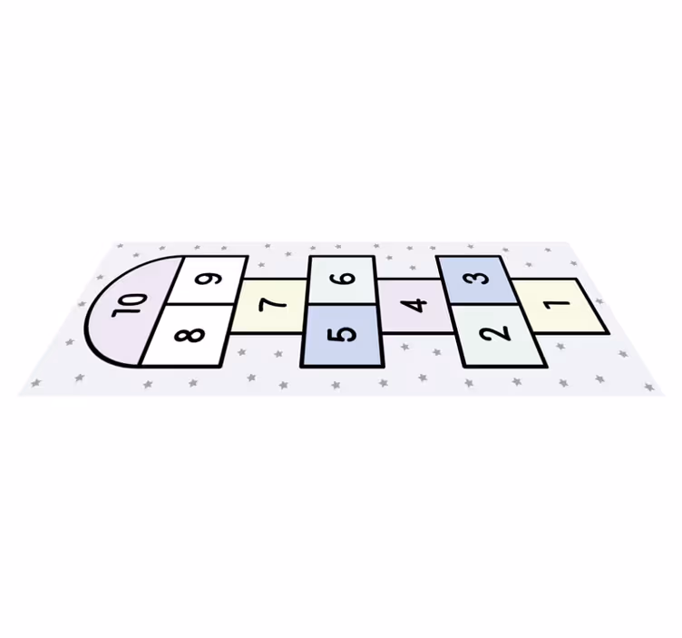 Vinyl Teppich Spiele himmel und hölle spielen - TenStickers