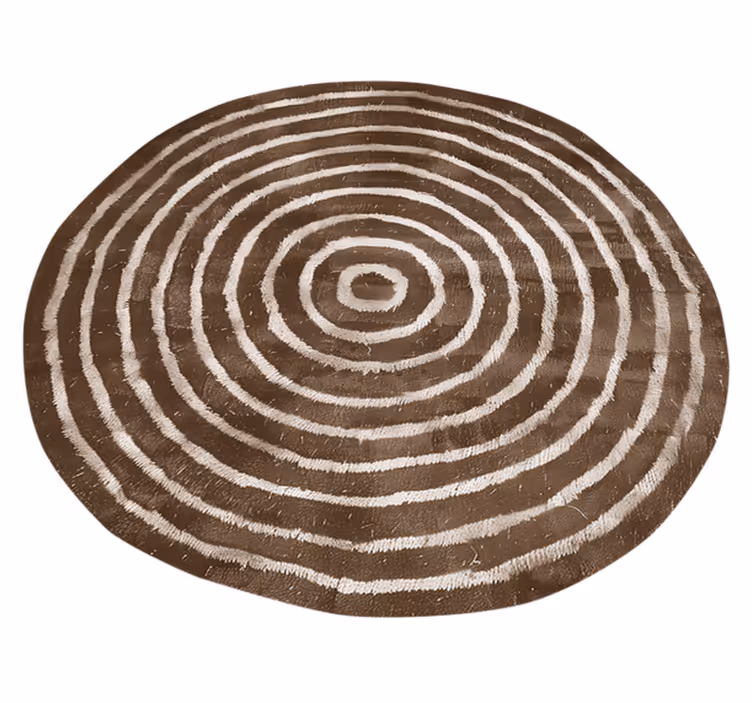 Vinyl Teppich beige konzentrische kreise - TenStickers