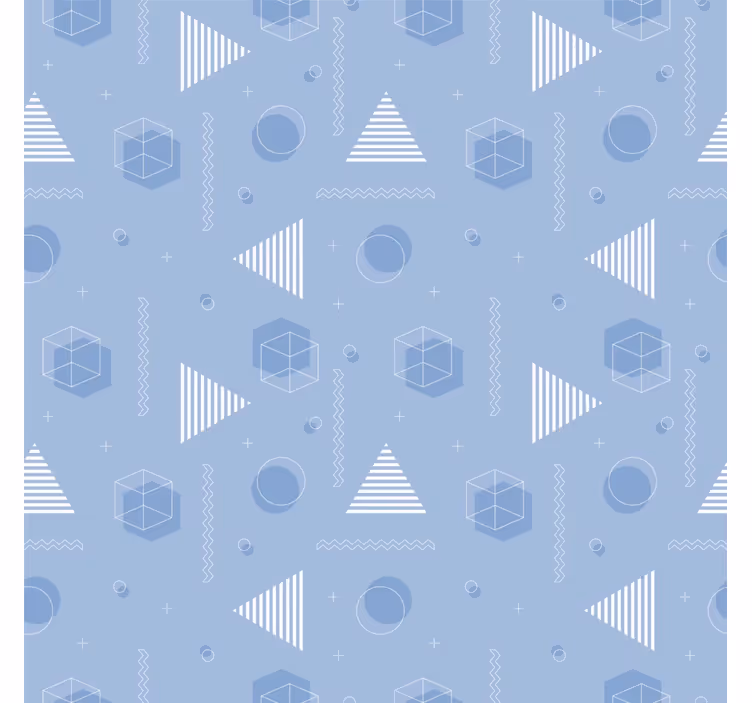Tapete Jugendzimmer geometrisch blau - TenStickers