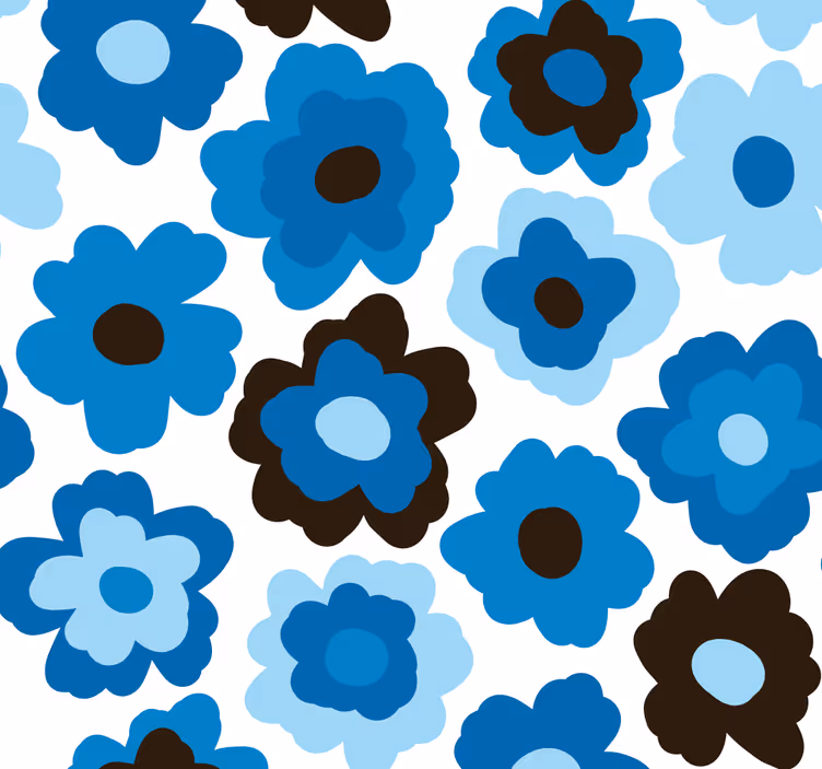 Blumentapete Natur blauer Mohn - TenStickers