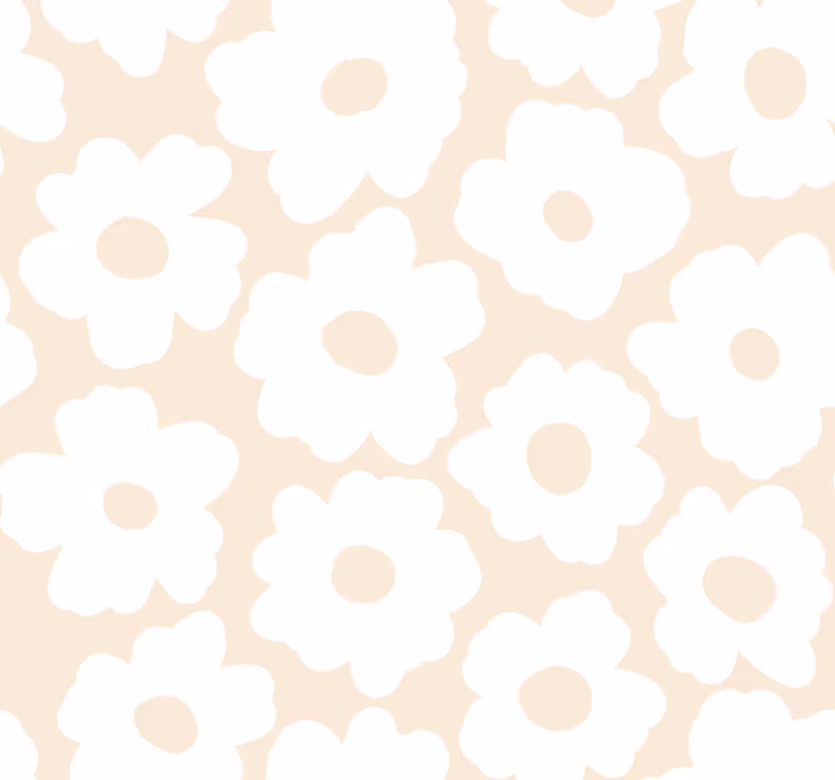 Blumentapete Natur weißer Mohn - TenStickers