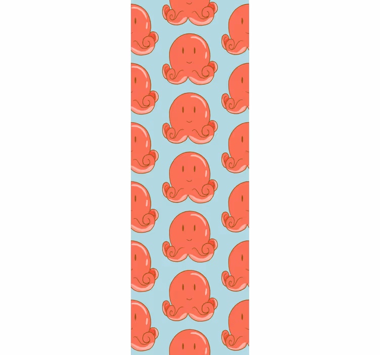 Tapete Tiere rotes oktopus-design - TenStickers