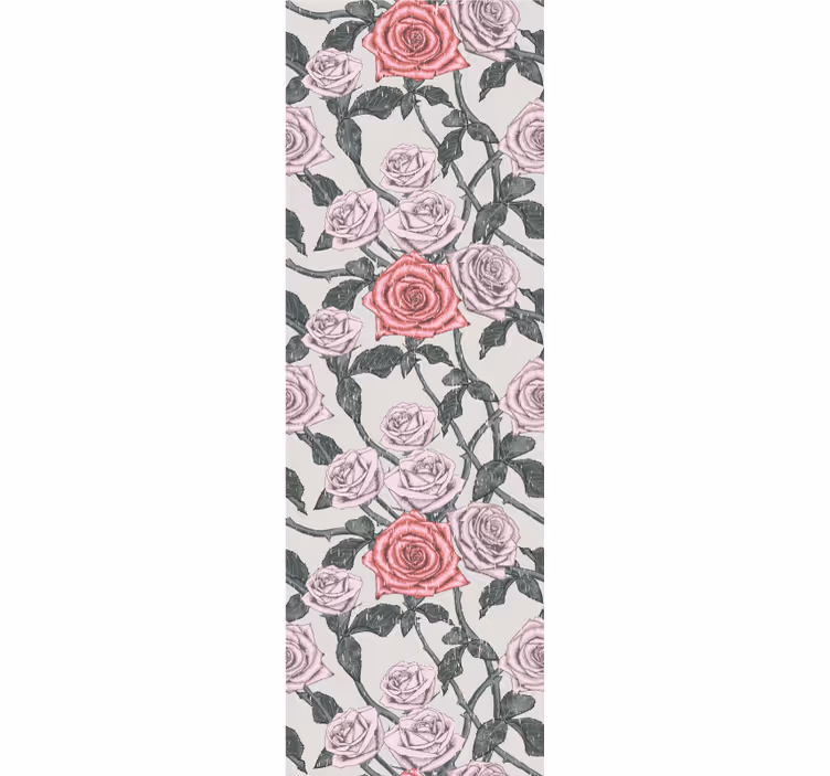 Blumentapete rosenrankenmuster - TenStickers