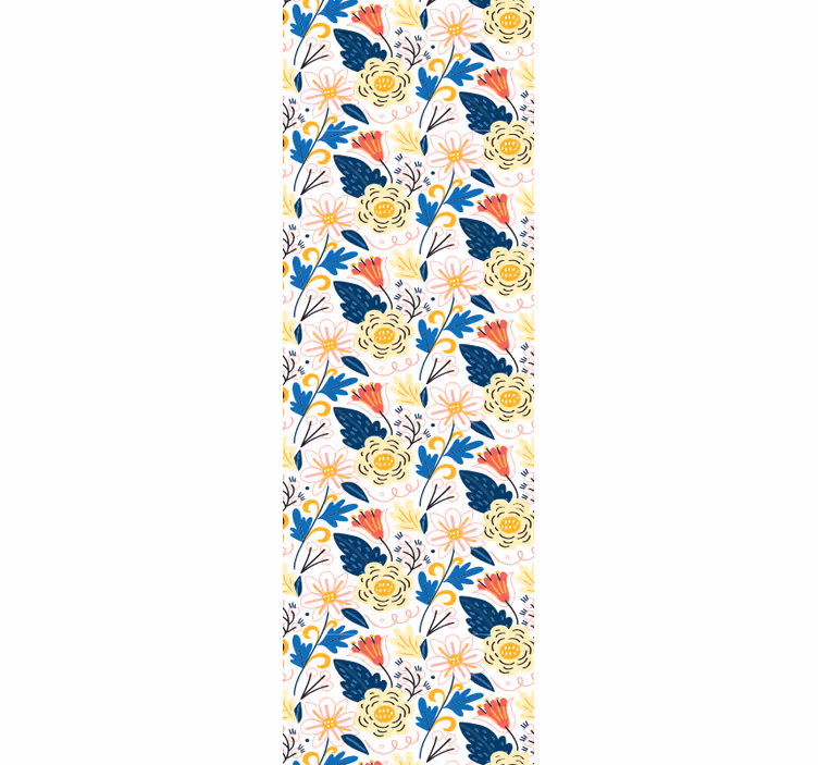 Blumentapete mit blühendem buntem design - TenStickers