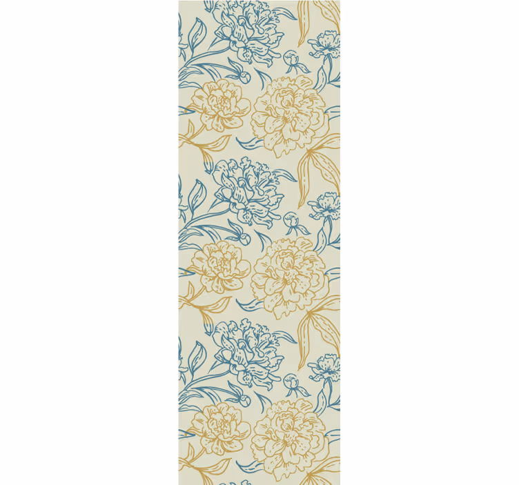 Blumentapete florales pfingstrosenmuster - TenStickers
