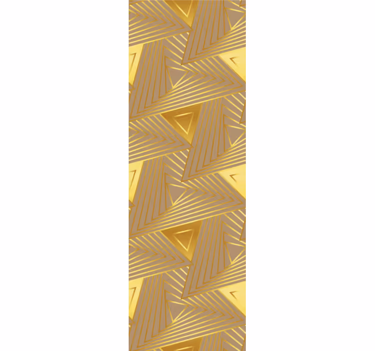 Tapete dreiecke mit goldenem musterdesign - TenStickers