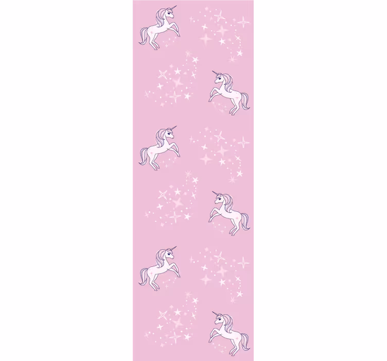 Tapete Kinderzimmer rosa sternen-einhörner - TenStickers