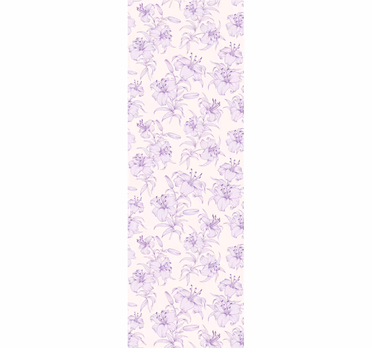 Blumentapete elegantes lila motiv - TenStickers