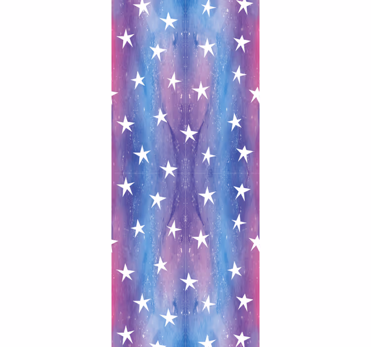Tapete sterne lila und blaue streifen - TenStickers