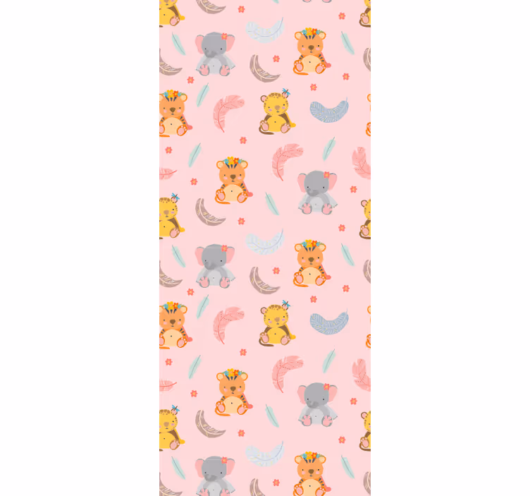 Tapete Babyzimmer baby-dschungeltiere - TenStickers
