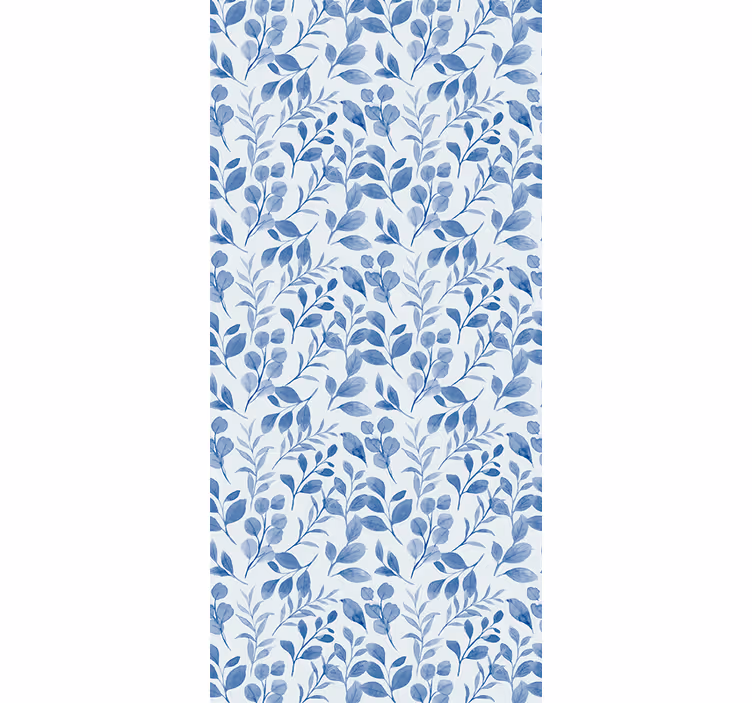 Blumentapete blaues zweigmuster - TenStickers