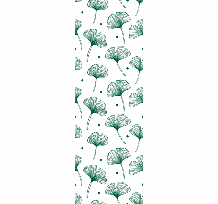 Tapete Blätter ginkgo verde elegante - TenStickers