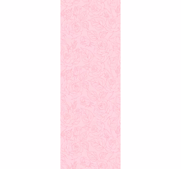 Blumentapete mit rosa pinkem hintergrund - TenStickers