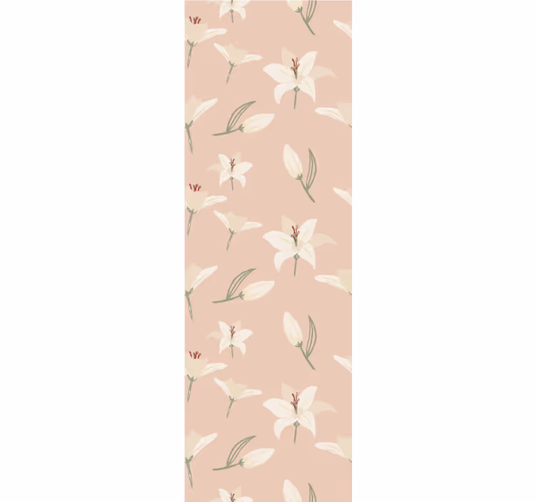 Blumentapete beiges zartes blumenmotiv - TenStickers