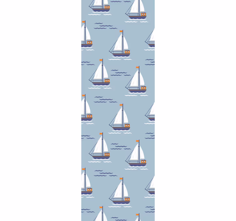 Tapete Badezimmer segelboote auf wellen - TenStickers