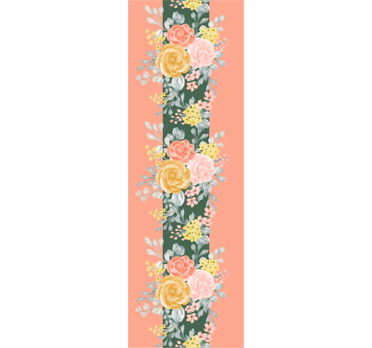 Blumentapete rosen und grünpflanzen - TenStickers
