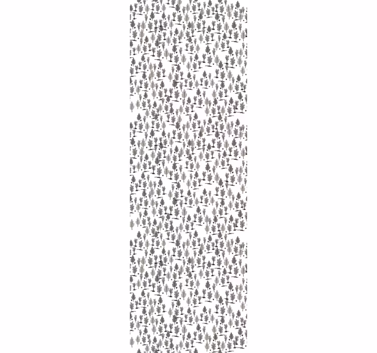 Tapete Baum nordische schwarze silhouetten - TenStickers