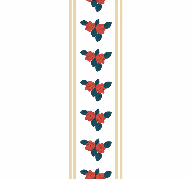Blumentapete mit elegantem rosenmotiv - TenStickers