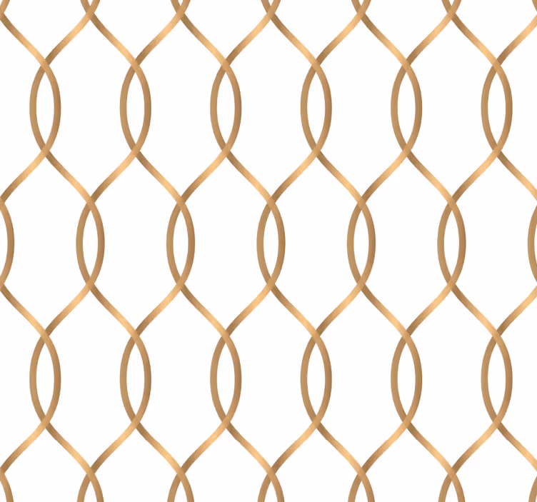Tapete Wohnzimmer goldenes gitter - TenStickers